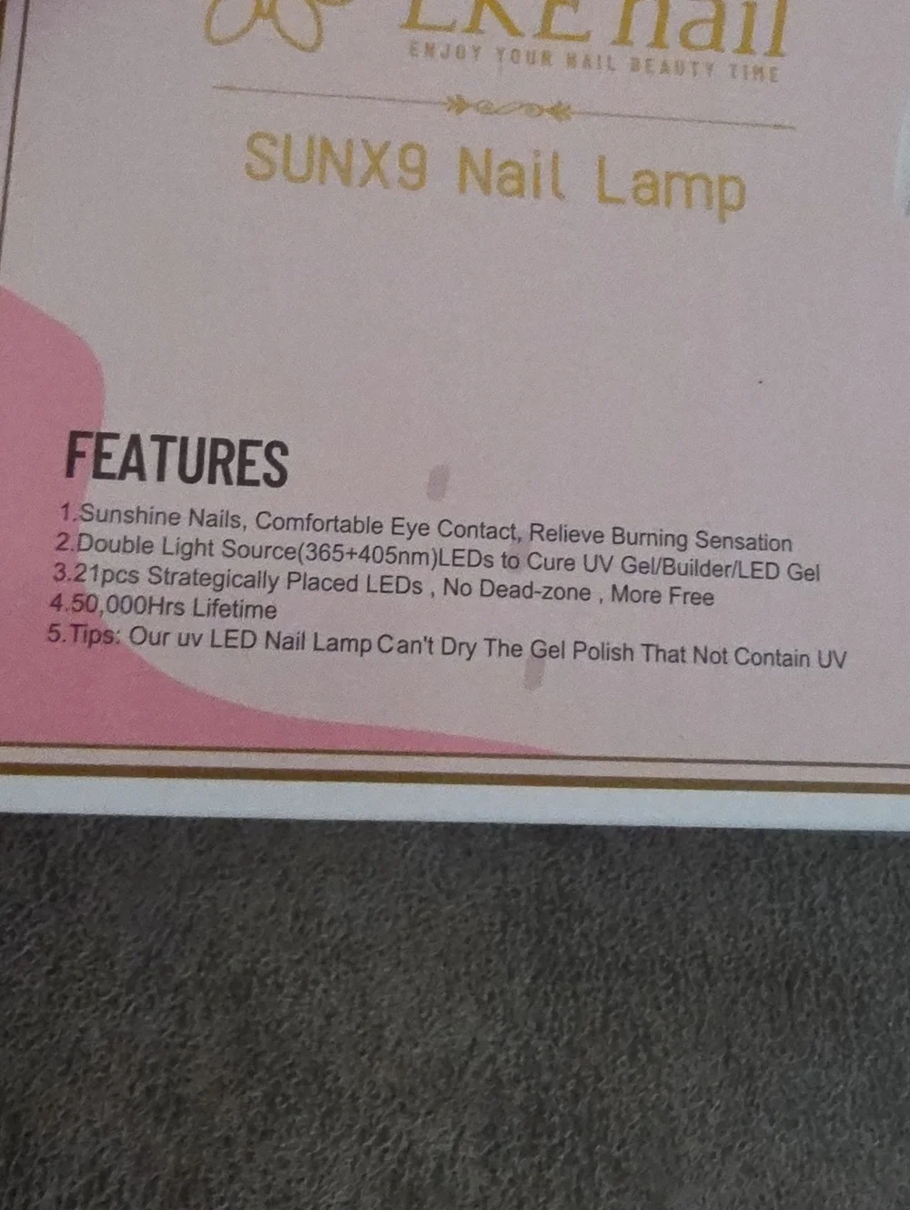 SUNX® LkeNail White LED UV Nail Lamp - Like New